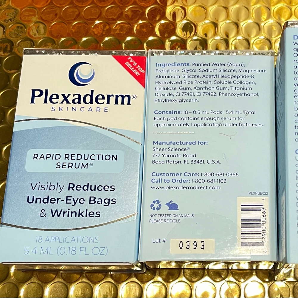 PLEXADERM Rapid Reduction Advanced Serum for under eye bags fine lines wrinkles